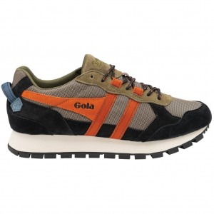Gola Classics Altitude Sneakers Khaki Zwart Oranje Nederland | 801-NJAKSY
