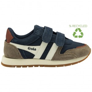 Gola Classics Austin Strap Sneakers Donkerblauw Wit Nederland | 578-MYHFJK