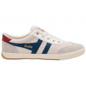 Gola Classics Badminton Mesh Plimsoll Sneakers Wit Blauw Dieprood Nederland | 012-WSHJXA