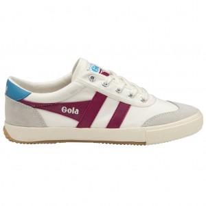 Gola Classics Badminton Sneakers Wit Fuchsie Nederland | 472-FBWAUE