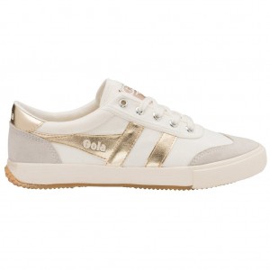 Gola Classics Badminton Sneakers Wit Goud Nederland | 120-VZWIBP