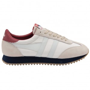 Gola Classics Boston '78 Sneakers Wit Donkerblauw Dieprood Nederland | 402-DAFUJM