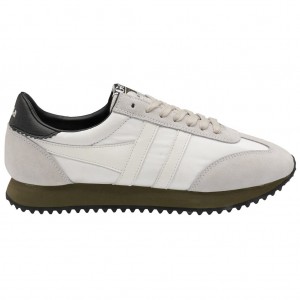Gola Classics Boston '78 Sneakers Wit Khaki Zwart Nederland | 809-YJUSRW