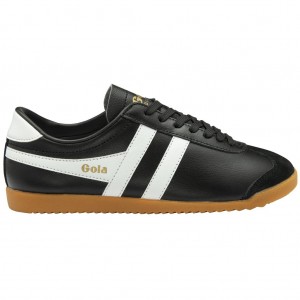 Gola Classics Bullet Leather Sneakers Zwart Wit Nederland | 356-HIZNKL