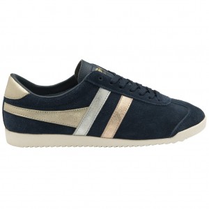 Gola Classics Bullet Mirror Trident Sneakers Donkerblauw Zilver Goud Nederland | 093-NRAQOD