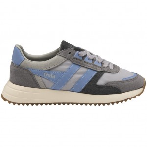 Gola Classics Chicago Sneakers Lichtgrijs Blauw Blauw Nederland | 728-YADPFS