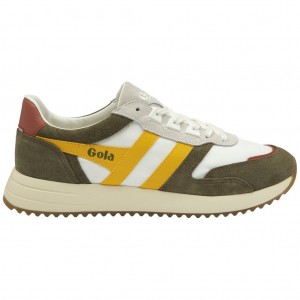 Gola Classics Chicago Sneakers Wit Khaki Nederland | 186-GBWTZX