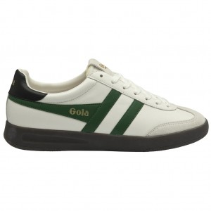 Gola Classics Cyclone Leather Sneakers Wit Zwart Donker Nederland | 603-LJYDZN