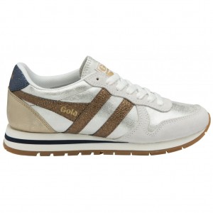 Gola Classics Daytona Blaze Sneakers Wit Koper Donkerblauw Nederland | 941-LNGQEK