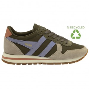 Gola Classics Daytona Chute Sneakers Khaki Lavendel Nederland | 576-ZKWIPD