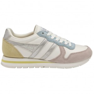 Gola Classics Daytona Quadrant Sneakers Wit Zilver Citroen Nederland | 507-ESXDPW