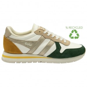 Gola Classics Daytona Quadrant Sneakers Wit Goud Nederland | 536-PMRZKI
