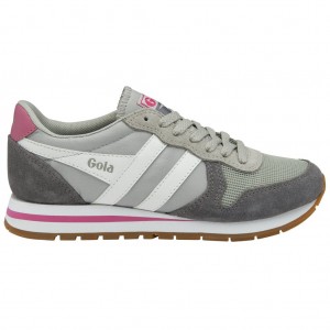 Gola Classics Daytona Sneakers Lichtgrijs Wit Roze Nederland | 076-TPNAHG