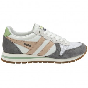 Gola Classics Daytona Sneakers Wit Roze Groen Nederland | 920-AGLBSP