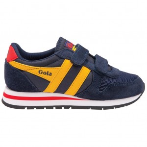 Gola Classics Daytona Strap Sneakers Donkerblauw Rood Nederland | 850-KURTLV