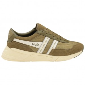 Gola Classics Eclipse Legacy Sneakers Khaki Wit Nederland | 691-VRDZGY
