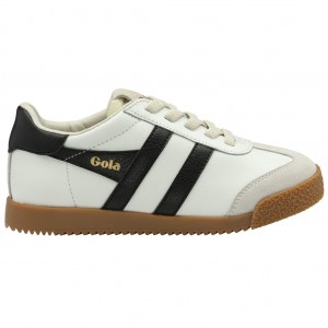 Gola Classics Elan Leather Sneakers Wit Zwart Nederland | 132-FRJWTX