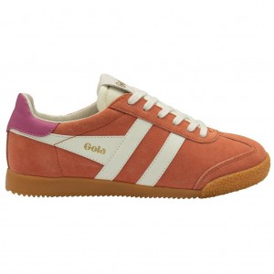 Gola Classics Elan Sneakers Koraal Wit Fuchsie Nederland | 753-SFWZEL