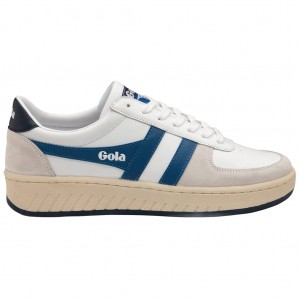 Gola Classics Grandslam Classic Sneakers Wit Blauw Donkerblauw Nederland | 742-DCFWIS
