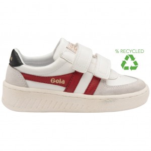 Gola Classics Grandslam Classic Strap Sneakers Wit Dieprood Zwart Nederland | 715-GQACMZ