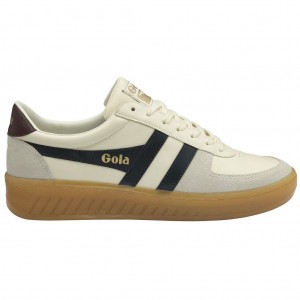 Gola Classics Grandslam Elite Sneakers Wit Donkerblauw Bordeaux Nederland | 097-BGWKJH