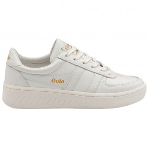Gola Classics Grandslam Leather Sneakers Wit Wit Nederland | 647-RUXYZN