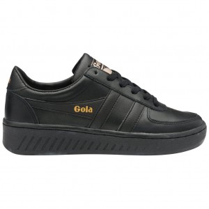Gola Classics Grandslam Leather Sneakers Zwart Nederland | 067-DZCSRJ