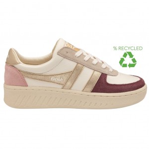 Gola Classics Grandslam Quadrant Sneakers Wit Goud Roze Nederland | 428-EHTZYX