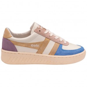 Gola Classics Grandslam Quadrant Sneakers Wit Blauw Goud Nederland | 206-EGHFCM