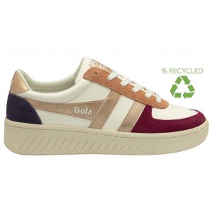 Gola Classics Grandslam Quadrant Sneakers Wit Roze Goud Nederland | 674-RLUOHB