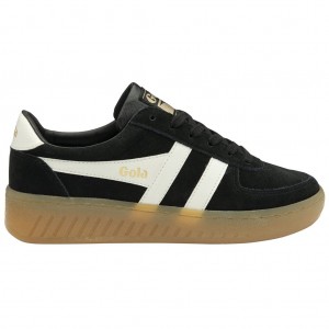 Gola Classics Grandslam Suede Sneakers Zwart Wit Nederland | 547-PBYUEJ