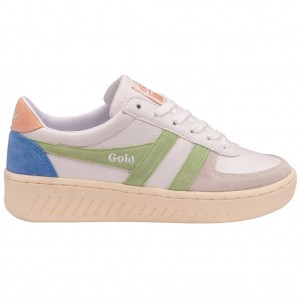 Gola Classics Grandslam Trident Sneakers Wit Groen Roze Nederland | 783-IZODLW