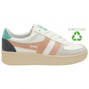 Gola Classics Grandslam Trident Sneakers Wit Roze Nederland | 276-PLCTNE