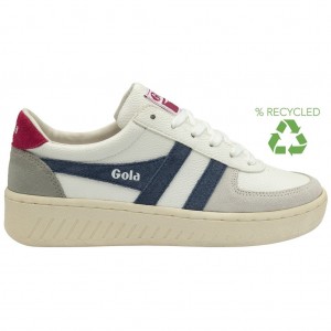 Gola Classics Grandslam Trident Sneakers Wit Fuchsie Nederland | 529-PCKXLV