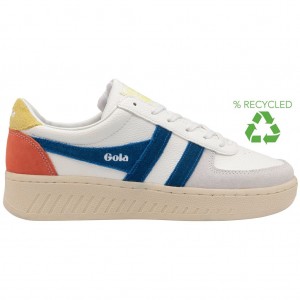 Gola Classics Grandslam Trident Sneakers Wit Blauw Nederland | 156-ZGAJVF