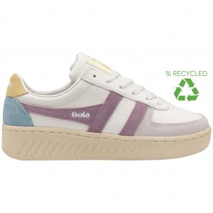 Gola Classics Grandslam Trident Sneakers Wit Citroen Nederland | 738-XWHQUI