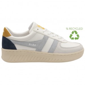 Gola Classics Grandslam Trident Sneakers Wit Blauw Nederland | 642-CQYZGR
