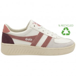 Gola Classics Grandslam Trident Sneakers Wit Roze Koraal Roze Nederland | 682-IJVHOM