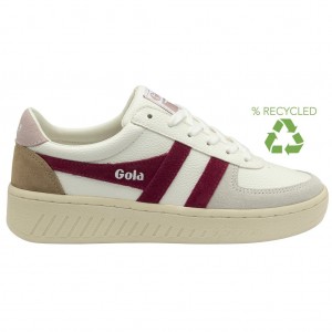 Gola Classics Grandslam Trident Sneakers Wit Roze Nederland | 241-IESTFL