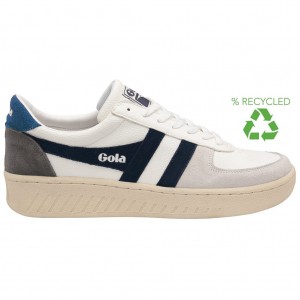 Gola Classics Grandslam Trident Sneakers Wit Donkerblauw Blauw Nederland | 254-OWYBTA