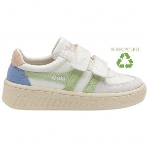 Gola Classics Grandslam Trident Strap Sneakers Wit Groen Roze Nederland | 206-XCJQMD