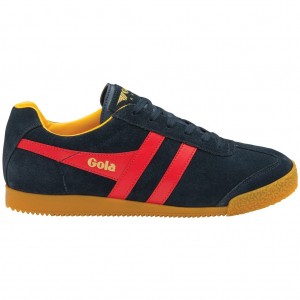 Gola Classics Harrier Suede Sneakers Donkerblauw Rood Nederland | 035-BQLJHY