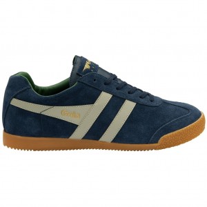Gola Classics Harrier Suede Sneakers Donkerblauw Grijs Nederland | 061-ZOIYUH