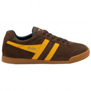 Gola Classics Harrier Suede Sneakers Koffie Donkerblauw Nederland | 324-CWXHMR