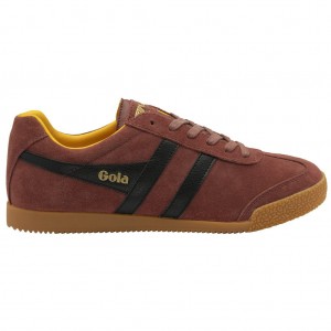 Gola Classics Harrier Suede Sneakers Rood Zwart Nederland | 746-DCERKH