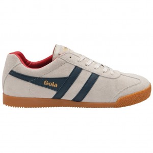 Gola Classics Harrier Suede Sneakers Wit Blauw Dieprood Nederland | 745-OTFGCK