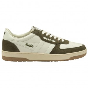 Gola Classics Hawk '89 Sneakers Wit Khaki Nederland | 978-QWLPTI