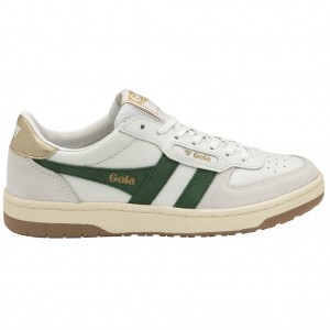 Gola Classics Hawk Sneakers Wit Donkergroen Goud Nederland | 583-VFICOZ