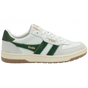 Gola Classics Hawk Sneakers Wit Donkergroen Nederland | 572-CASGUO