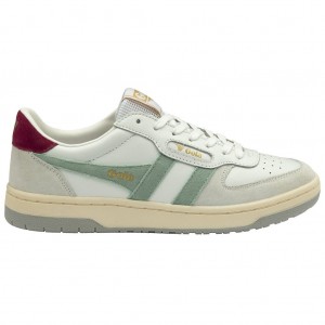 Gola Classics Hawk Sneakers Wit Groen Lichtgrijs Nederland | 063-REVDGH